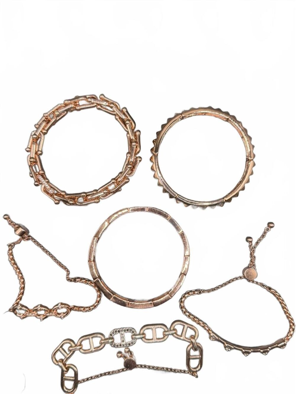 Bomb Party Gem Society Rose Gold + SIX Bracelet Stack Cuff